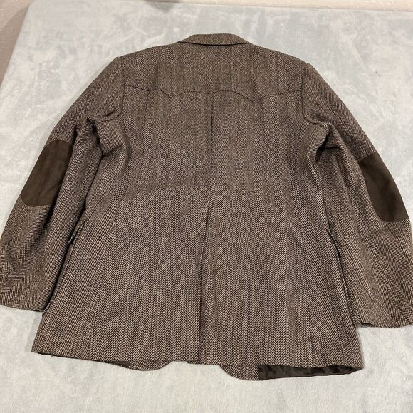 80s Levis Western Wear Blazer Jacket Men Medium Chest 22 Business PeaCoat Office - Picture 14 of 14